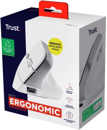 Миша TRUST Bayo II Ergonomic, WL, White (25398_TRUST) Купить мышь Миша TRUST Bayo II Ergonomic, WL, White (25398_TRUST) | Фото 7