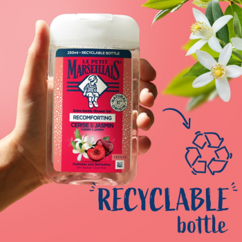 Гель для душу Le Petit Marseillais Вишня та Жасмин 250мл (3574661774206) | Фото 4