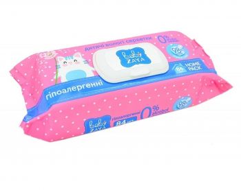 Вологі серветки Baby Zaya Гіпоалергенні 84 шт (4820207590366) | Фото 1