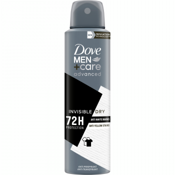 Антиперспірант-аерозоль Dove Men+Care Невидима сухість 72г 150мл | Фото 1