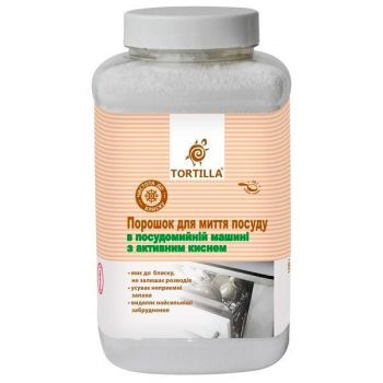 Еко порошок для миття посуду в посудомийній машині Tortilla 1300г (4820178061032) | Фото 1