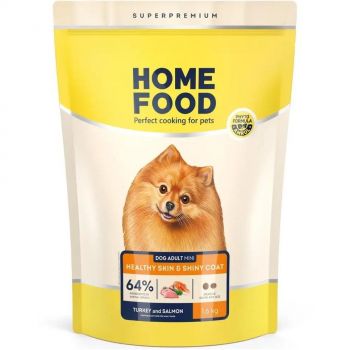 Для малих порід HOME FOOD Інд. та лосось для здорової шкіри та блиску шерсті 1.6кг (4820235020361) | Фото 1