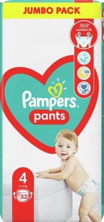 Підгузки-трусики PAMPERS Pants Maxi (9-15кг) Джамбо 52 шт (8006540069264) | Фото 2