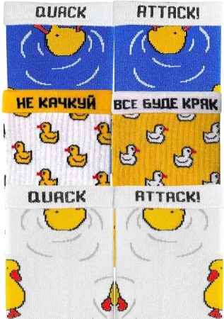 Набір шкарпеток NOSKAR Качиний 36-40 3 пари різнокольорові | Фото 2