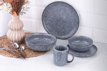 Тарілка обідня ARDESTO Loreto, 27см, сірий (AR1027LG) | Фото 6