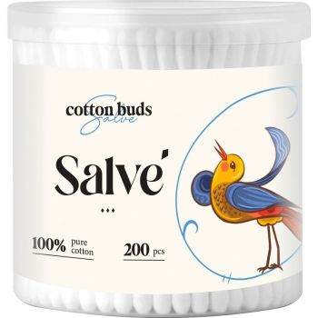Ватні палички Salve круглі 200 шт (5853954200591) | Фото 1