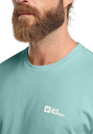 Футболка чоловіча Jack Wolfskin Essential T M 1808382_E0180 L бірюзова (4064886437660) | Фото 2