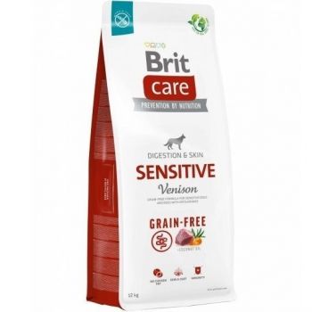 Корм для собак із чутливим травленням Brit Care Dog Grain-free Sensitive беззерновий з олениною 12кг (8595602559138) | Фото 1