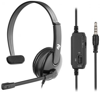 Гарнітура 2E CH12 Mono On-Ear 3.5mm/2х3.5mm (2E-CH12MJ) | Фото 1