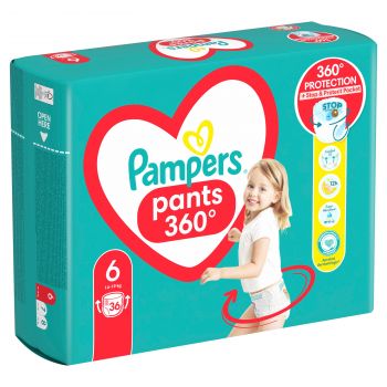 Дитячі одноразові підгузки-трусики PAMPERS Pants Giant (15+ кг) Максі 36шт (8006540069028) | Фото 2
