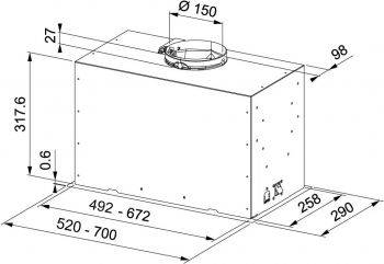 Вбудована витяжка FRANKE FBFE BK A70 Basic (305.0728.431) | Фото 4