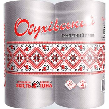 Туалетний папір Обухів 2 шари Сіра 4 шт (4820003833803) | Фото 1