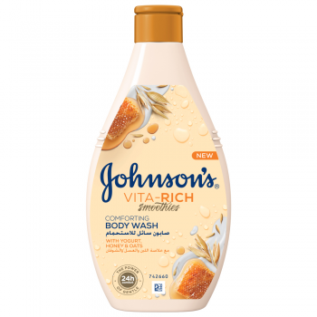 Гель для душу Johnson's Vita-Rich Догляд з йогуртом, вівсом та медом 250мл (3574661385631) | Фото 1