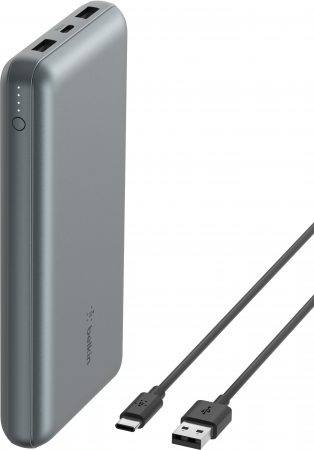 Портативний акумулятор BELKIN 10000mAh 15W 2xUSB-A, USB-C Gray (BPB011BTGY) Портативний акумулятор BELKIN 10000mAh 15W 2xUSB-A, USB-C Gray (BPB011BTGY) | Фото 10