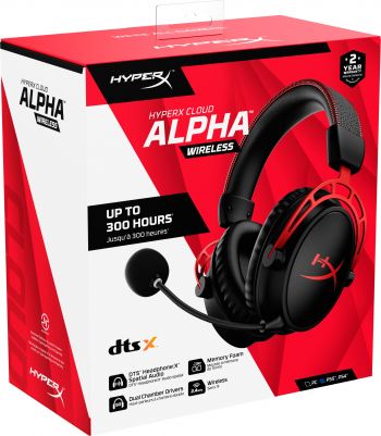Ігрова гарнітура HyperX Cloud Alpha WL, Black/Red (4P5D4AA) Ігрова гарнітура HyperX Cloud Alpha WL, Black/Red (4P5D4AA) | Фото 6