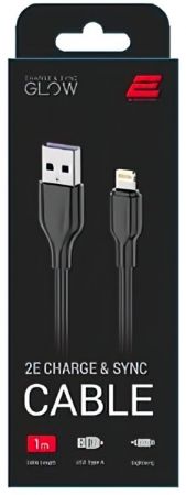 2E USB-A - Lightning Glow 1m Black (2E-CCAL-BL) 2E USB-A - Lightning Glow 1m Black (2E-CCAL-BL) | Фото 2