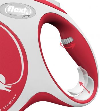 Повідець-рулетка Flexi New Comfort М до 25 кг 5 м червоний (4000498043622) Повідець-рулетка Flexi New Comfort М до 25 кг 5 м червоний (4000498043622) | Фото 3