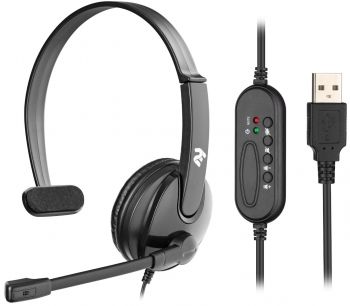 Гарнітура 2E CH12 Mono On-Ear USB (2E-CH12MU) | Фото 1