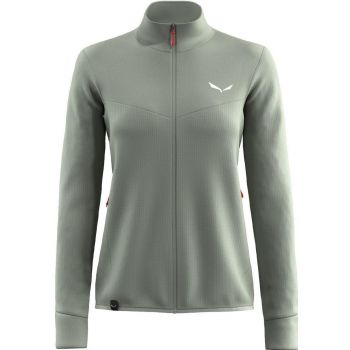 Флісова кофта жіноча SALEWA Puez Waffle Hyb Pl Jacket W 28860 42/36 сіро-зелена (013.012.1082) | Фото 1