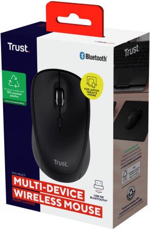 Купить мышь Миша Trust Yvi+ Compact Multi-Device, WL/BT/USB-A, Black (25440_TRUST) | Фото 5