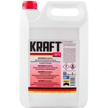 Антифриз Kraft G12 Red G12/G12+ -35 (5л.) (червоний) (KF110) | Фото 1