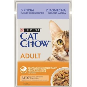 Purina Cat Chow з ягням та зеленою квасолею 85 г (8445290476524) | Фото 1