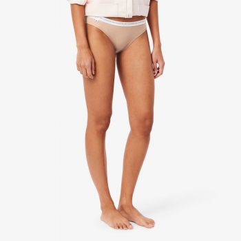 Жіночі труси-сліпи Lacoste 8F1338I87 M 3 шт. нюдові/бежеві/коричневі (8F1338I87TM) | Фото 6