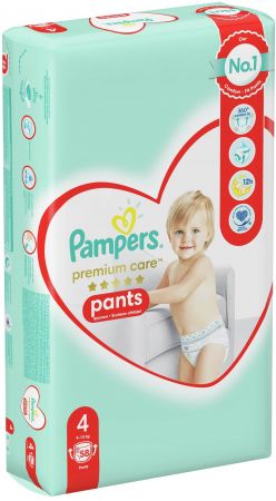 Підгузки-трусики PAMPERS Premium Care Pants Maxi (9-15 кг) Джамбо 58 шт (8001090759993) | Фото 7