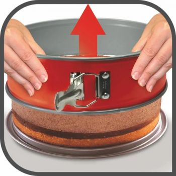 Купить форму для запекания Форма для випічки TEFAL DeliBake, кругла, знімне дно, 27см червоний (J1641474) | Фото 3
