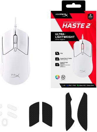 Ігрова миша HyperX Pulsefire Haste 2 USB, White (6N0A8AA) | Фото 12