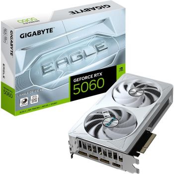 Відеокарта GIGABYTE GeForce RTX 5060 8GB GDDR7 EAGLE OC ICE (GV-N5060EAGLEOC_ICE-8GD) | Фото 1