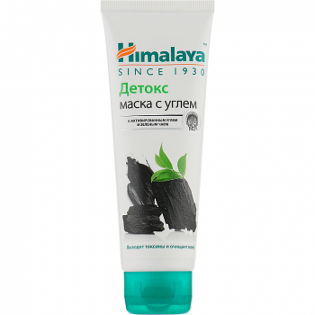 Детокс-маска очищуюча Himalaya Herbals з вугіллям і зеленим чаєм 75 мл (6291107222295) | Фото 1