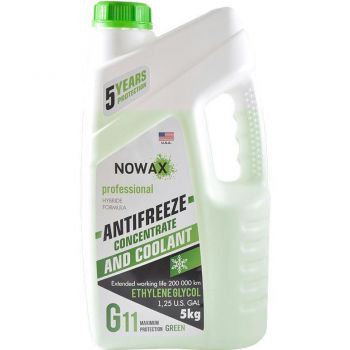 Антифриз Nowax G11 концентрат Зелений 5кг (NX05005) | Фото 1