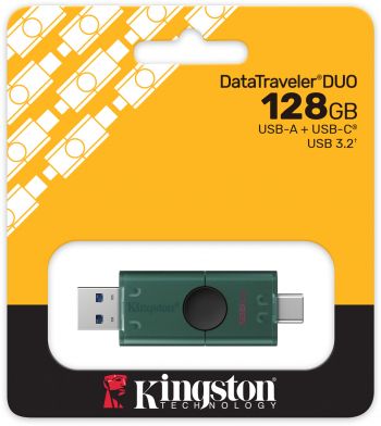 Накопичувач KINGSTON 128GB USB 3.2 Type-A + Type-C DT DuoG2 (DTDEG2/128GB) Купить USB флеш память Накопичувач KINGSTON 128GB USB 3.2 Type-A + Type-C DT DuoG2 (DTDEG2/128GB) | Фото 2