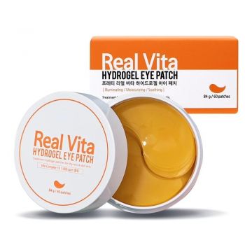 Гідрогелеві патчі для очей Prreti Real Vita Hydrogel Eye Patch з вітаміном C 60 шт. (8809541199240) | Фото 1
