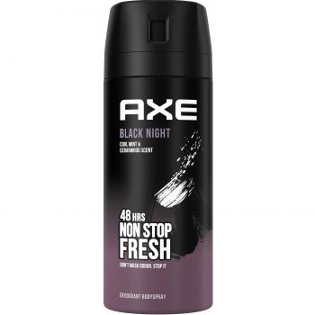 Купить дезодорант и антипреспирант Дезодорант-антиперспірант Axe Black Night 150 мл (8710908052040) | Фото 1