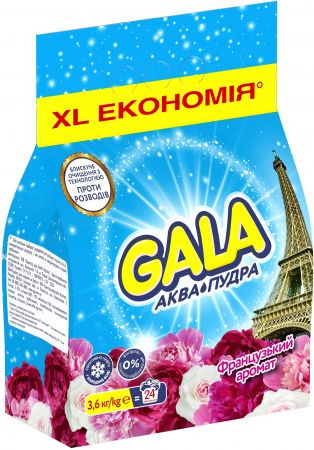 Пральний порошок GALA Аква-Пудра Французький аромат 3.6кг (8006540519363) | Фото 2