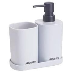 Набір для ванної кімнати Ardesto Vigor 380мл, 3 предмети, поліпропілен, сірий (ARHB3106GB) | Фото 1