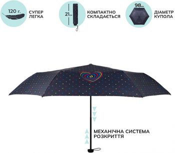 Парасолька KITE дитяча 2999-2 Hearts (k22-2999-2) Парасолька KITE дитяча 2999-2 Hearts (k22-2999-2) | Фото 11