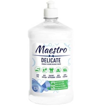 Рідке господарське мило Мaestro DELICATE, 500 мл (4820195505090) | Фото 1