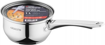 Купить ковш ARDESTO Gemini Gourmet, скляна кришка, 1 л (AR1910GSS) | Фото 2
