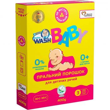 Пральний порошок дитячих речей Doctor Wash Baby 400 г (4262396141286) Купить стиральное средство Пральний порошок дитячих речей Doctor Wash Baby 400 г (4262396141286) | Фото 1