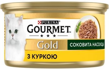 Вологий корм для котів Purina Gourmet Gold Соковита насолода з куркою 85 г (8445290823342) | Фото 3