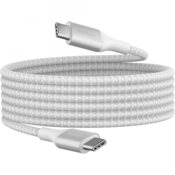 Кабель BELKIN Type-C – Type-C braided 240W 2m White (CAB015BT2MWH) | Фото 1