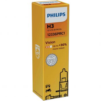 Лампа Philips галогенова 12V H3 55W Pk22S Vision +30% (PS_12336_PR_C1) | Фото 1