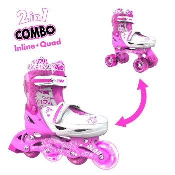 Ролики NEON COMBO SKATES Рожевий (розмір 34-37) (NT10P4) | Фото 1