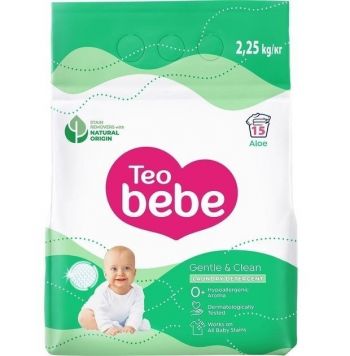 Пральний порошок Teo Bebe Gentle&Clean Aloe 2,25 кг (3800024048456) | Фото 1