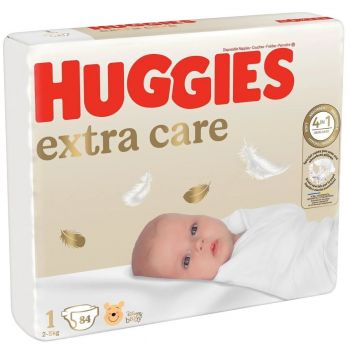 Купить подгузники Підгузки HUGGIES Extra Care 1 Mega (2-5 кг) 84 шт (5029053578057) | Фото 1