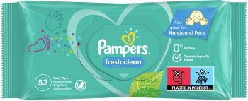 PAMPERS Дитячі серветки Fresh Clean 52(8001841041360) | Фото 4