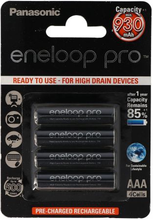 Акумулятор PANASONIC Eneloop AAA Pro 930 4 шт NI-MH з кейсом для зберігання (BK-4HCDEC4CP) | Фото 2